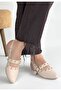 Jorwi Beige Leather Ballerina Shoes - 3
