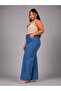 44-52 Size Jeans High Waist Wide Leg Stretchy Lycra Denim Pants - 3