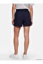 Lcw Vision Navy Blue Elastic Waist Women's Shorts - 4