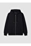 Xside Black Oversize Women's Thick Zippered Sweatshirt - 5