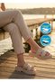 Castle Women's 35350 Beige Cream Light Thick Sole Trok Detail Daily Slippers - 5