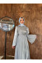 Fairy Spanish Sleeves, Draped Bust, Waist Detail, Chiffon Hijab Evening Dress - 5