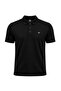 تيشيرت بولو أسود للرجال من نوع Waffle Polo Neck