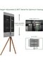 45"-65" Tripod TV Stand, Modern Easel TV Stand, Height Adjustable Swivel TV Floor Stand, Dark Walnut Legs for LED LCD Screens, Max VESA 600x400mm, 77lbs Capacity - 4