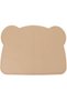 Silicone placemats for home, food, children, and hotels; thickened, non-slip, bear pattern, heat-insulating. (Brown)