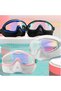 Children Swimming Goggles Nose Shield Anti-Fog UV Protection Diving Mask Wide-Angle Lens Leak-Proof Kids Ages 3-15 Black Electroplated - 2