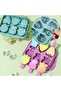 Silicone Ice Cube Molds for Fruity Popsicles - BPA-free, DIY Ice Cream Molds with Sticks for Yogurt, Juice and Smoothies (Blue) - 4
