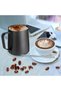 Milk Jug with Latte Decoration Pen Black Teflon Coating 350ml 304 Stainless Steel Milk Frother Pitcher Metal Barista Accessories - 2