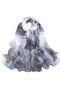 Women's scarf, women's silk scarf, summer sun protection, beach long thin scarf - white