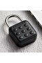 6-digit electronic combination lock - Black | Outdoor school gymnasium lock - IP67 waterproof luggage safety padlock - 2
