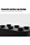 Silicone Toothbrush Holder 5-Slot Countertop Drain Suction Cup Black - 5