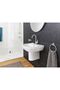 Towel ring – Bright chrome metal – Concealed installation – - 3