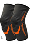 Compression knee brace, arthritis knee brace, joint support, safe for sports, For volleyball, gymnastics and other sports, protects joints (L, orange)