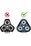 Replacement shaver heads for Philips 5000 series SH50 S5050 S5078 5079 RQ11 RQ10 - Electric shaver heads - with 3 blades - 2