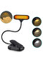 Rechargeable LED reading light with 3 lighting modes and an easy-clip design for convenient reading.