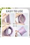 2-pack headphone carrying case PU leather storage bag portable waterproof earbud protective case universal keys USB sticks jewelry purple - 2