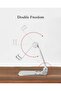 Double-folding phone stand - a compact, foldable, portable desktop stand suitable for all smartphones and tablets (silver). - 2