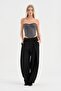 Women's Corset with Covered Bust Part and Stone Detailing - 3