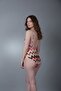 Women's Strappy Swimsuit with Flat Back Detail, Stretchy Fabric, One-Piece Swimsuit Code:77