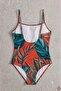 Women's Strappy Swimsuit with Flat Back Detail, Stretchy Fabric, One-Piece Swimsuit Code:77 - 2