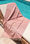100% Cotton Striped Patterned Beach Towel Bath Sauna Sea Towel Peshtemal 05 Orange - 3