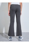 Teen Girls Ribbed Leggings with Side Slit - 4