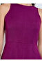 Magenta Sleeveless A-Line Midi Dress - 4