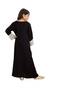 Girls Black Embroidered Rayon Jalabiya - 5