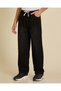 Senior Boys Black Pull-On Wide Leg Jeans