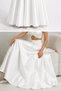 Women's White Matte Satin Skirt Long A-Line Evening Dress Skirt - 2