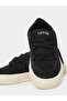 Black Mesh Panel Lace-Up Casual Sneakers - 3