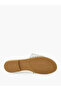 White Braided Strap Flat Sandals - 6