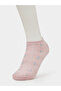 Pack of 5 - Pink Floral Embroidered Ankle-Length Socks - 4