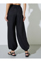 Black Relaxed Fit Cuffed Joggers - 5