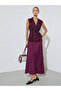 Burgundy Belted Sleeveless Waistcoat Top - 2
