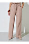 Khaki Textured short Sleeves Shirt and Wide Leg Trousers Set - 5