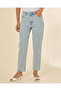 Women Blue Plain Mom Jeans