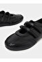 Black Solid Round Toe Velcro Sneakers - 3