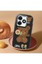 Tecno Spark 20C Compatible Case Camera Protector Black Silicone Couple Phone Case Bear Patterned - 2