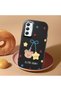 Samsung Galaxy A34 Compatible Case Camera Protector Black Silicone Couple Phone Case with Bear Pattern - 2