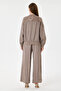 Women's Mink Italian 100% Linen Mesh Sequin Embroidered Zippered Jacket - Linen Suit with Pants Size 38 - 46 - 6