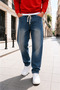 Men's Elastic Waist Baggy Jeans - 3