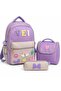 School Bag Set of 3 Imported Luxury School Bag Complete with Lining Waterproof Bag+Lunch Bag+Pen Holder Embroidered Print - 6