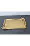 Figured, Metal-Handled, Stainless Steel Rectangular Tray Luxury Presentation Tray North Gold - 4