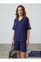Flexible Lycra Oysho Fabric Comfort! Side Stripe Detailed Casual V-Neck 2-Piece Set