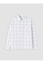 Xside Blue Loose Fit Plaid Men's Shirt - 2