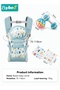 Baby Carrier, Baby Wraps Carrier with 2 Bibs and 2 Rattle Toys Set, Ergonomic Babywearing, Adjustable Infant Carrier Slings for Newborn to Toddler, Front and Back Use for Dad and Mom - 8