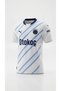 Unisex Football Fan Jersey White Blue Striped Short Sleeve Halı 775368 - 2