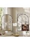 1 Set Aluminum Alloy + Glass and 1 Set Aluminum Frame + Eco-friendly 5mm Arched Splicing Wall-mounted Bathroom Mirror - Stylish, Practical, Affordable, High Quality - 7