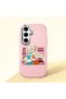 Pink Silicone Case with Shock-Absorbing Camera Protections Compatible with Samsung Galaxy S24